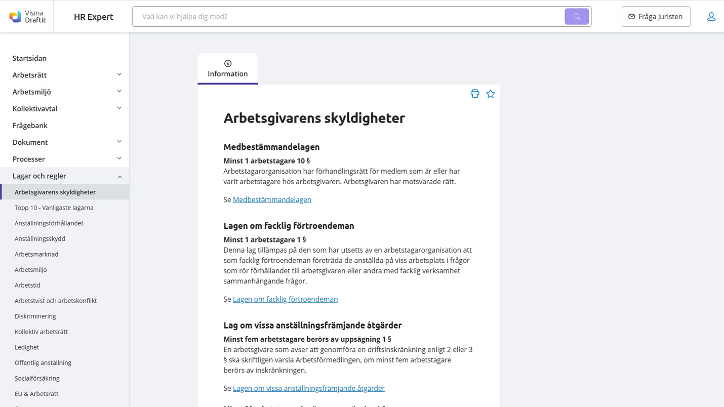 produktsida HR Expert lagar och regler